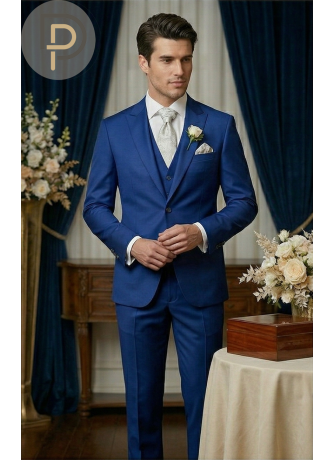 Costume mariage bleu