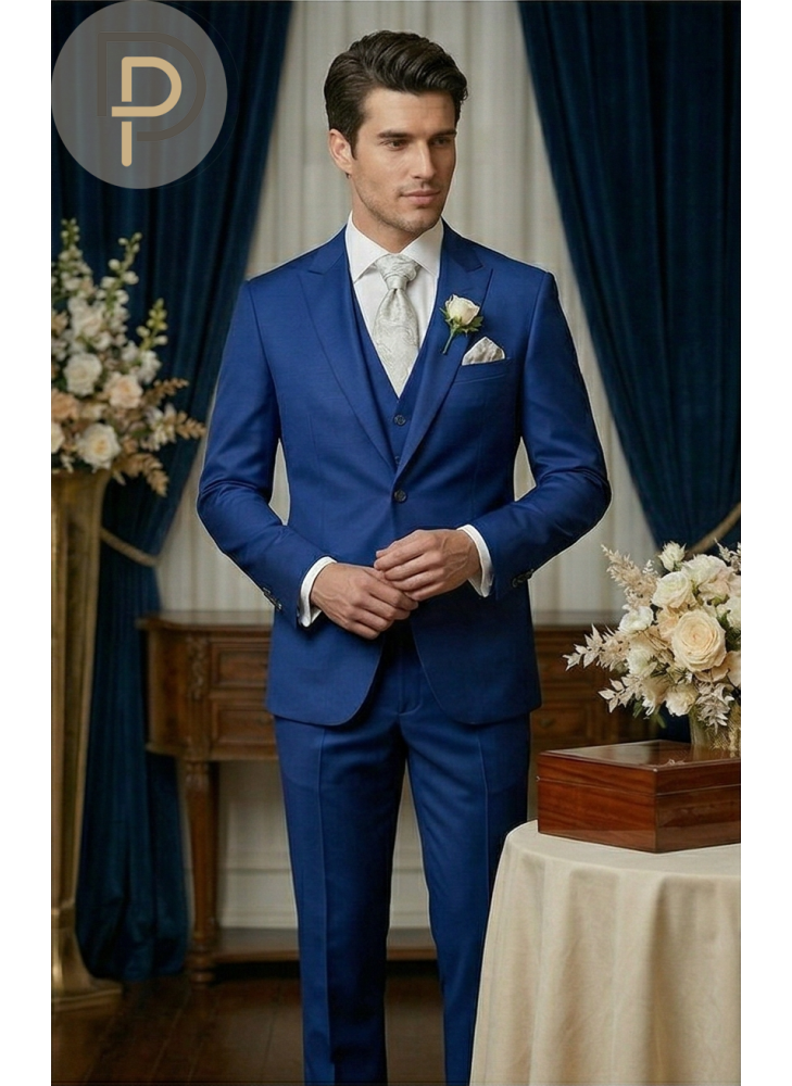 Costume mariage bleu