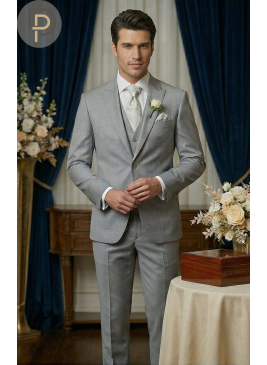 Costume gris mariage