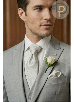 Costume gris mariage