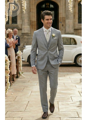 Costume gris mariage