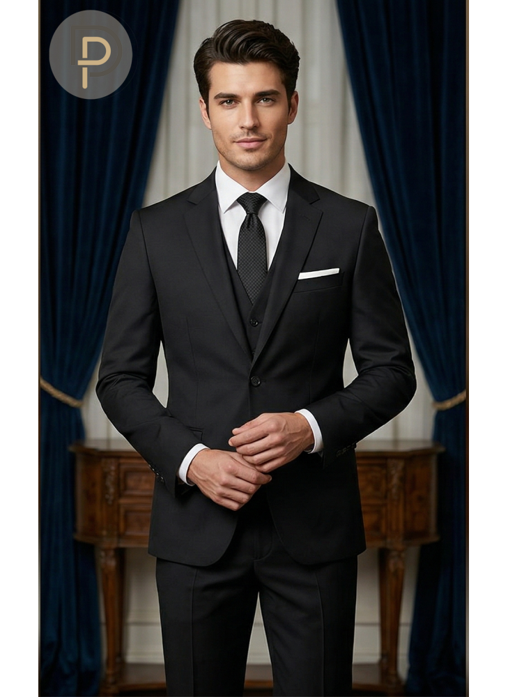 Elegant Black Classic Suit