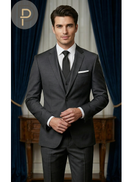 Costume Classique Gris Anthracite