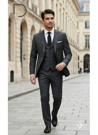 Costume Classique Gris Anthracite