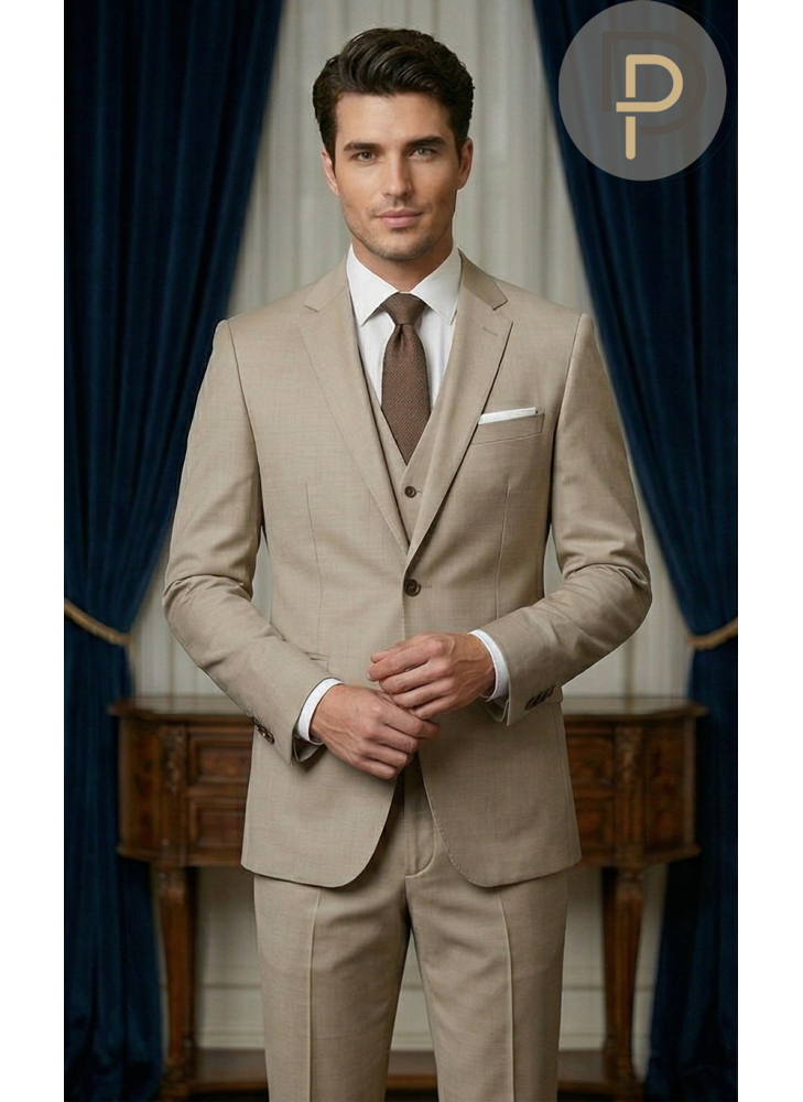 Elegant Beige Classic Suit