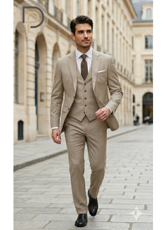 Elegant Beige Classic Suit