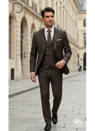 Dark Brown Classic Suit