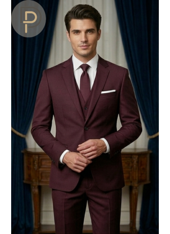 Costume bordeaux slim