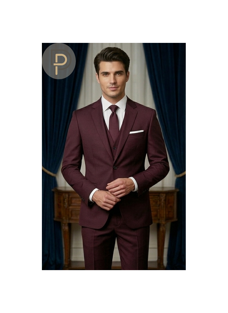 Costume bordeaux slim