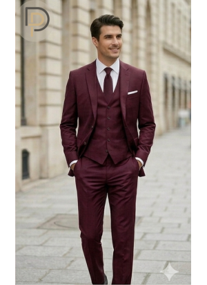 Costume bordeaux slim